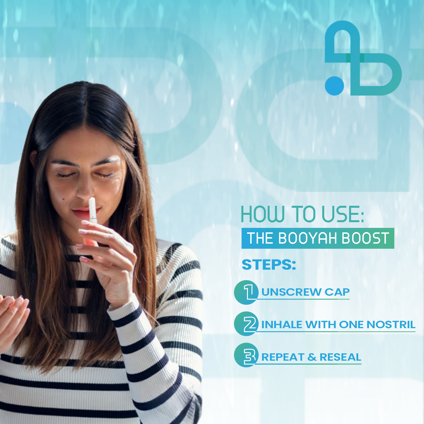 BOOYAH BLAST Nasal Stick, Nasal Inhaler Stick 4PK (Winter Chill, Citrus Kick, Lavender Dream, Melon Rush)